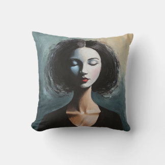 Almofada Arte Contemporânea de Mulher em Parede