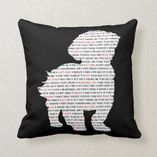 Almofada Arte da palavra de Shih Tzu