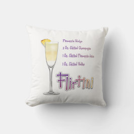Almofada Arte da Receita do Coquetel Flirtini de Abacaxi Mi