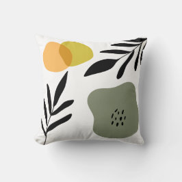 Almofada Arte de Abstrato boho botânico