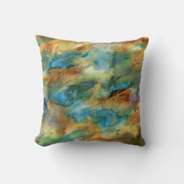 Almofada Arte de Abstrato de Aquarela Moderna Colorida