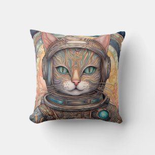 Almofada Arte de anime detalhada de astronauta gato 