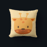 Almofada Arte de Aniversário de Crianças Girafa<br><div class="desc">Almofada de Arremesso de Arte de Aniversário de Crianças Girafa</div>