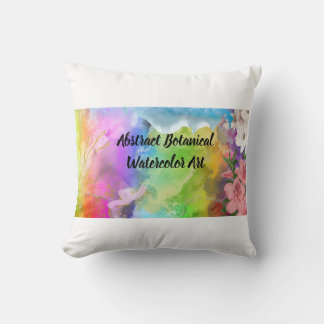 Almofada Arte de Aquarela Botânica Abstrata