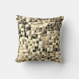 Almofada Arte de bolha de mosaico / Sepia /