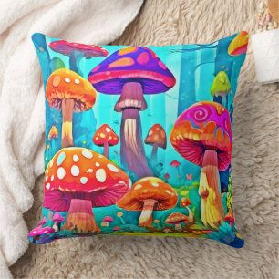 Almofada Arte de Cartoon Giant Mushroom