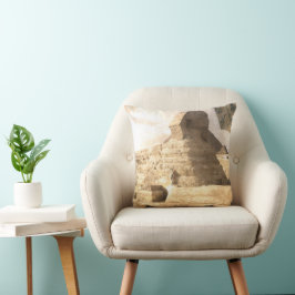 Almofada Arte de Colagem da Esfinge Egípcia Vintage – Viage