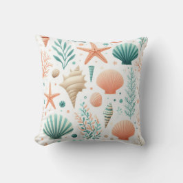 Almofada Arte de Conchas Costeiras