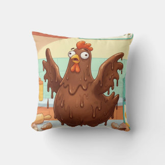 Almofada Arte de Cozinha de Frango Engraçado – Galinha Cobe