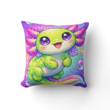 Arte de Criatura Kawaii Fantasia Pastel Axolote Fo