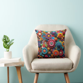 Almofada Arte de Crochet Repleto