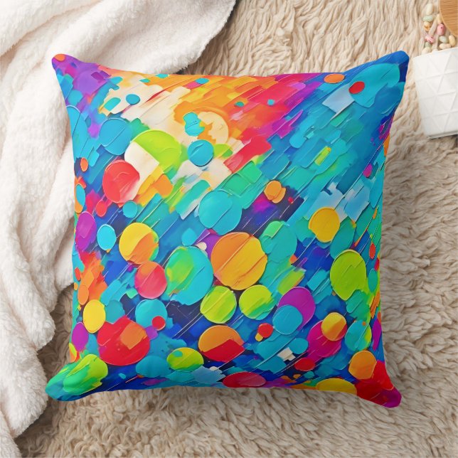 Almofada Arte de Dança do Círculo Vibrante (Cobertor)