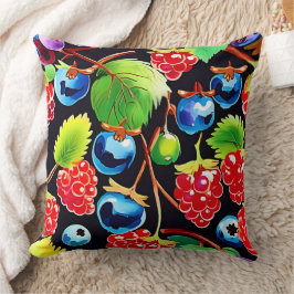 Almofada Arte de Delícia de Frutas Vermelhas
