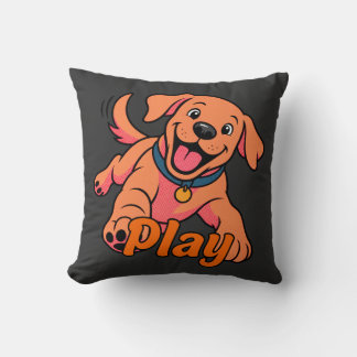 Almofada Arte de desenho animado de cachorrinho fofo e brin