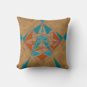Almofada Arte de Design do Homem Estrela Indígena do Desert