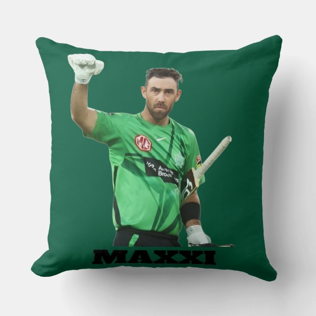 Almofada Arte de Fã de Críquete Glenn Maxwell Melbourne Sta (Frente)