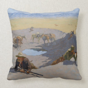 Almofada Arte de Frederic Remington “Luta Pelo Poço de Água