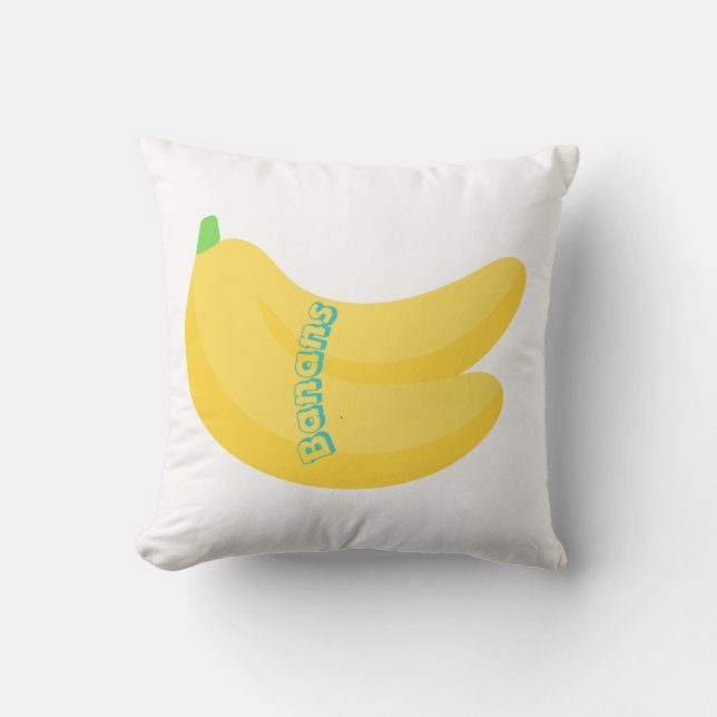 Almofada Arte de Fruta Fofa / Estética de Comida Tropical (Frente)