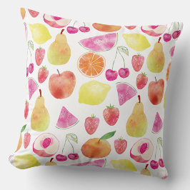 Almofada Arte de Frutas em Aquarela