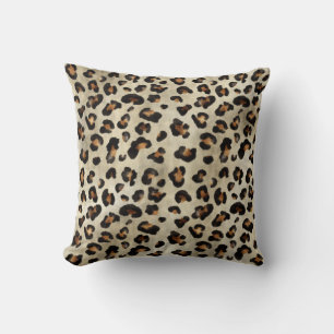 Almofada Arte de Impressão Animal Leopardo Textura de Pelo