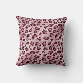 Almofada Arte de impressão de leopardo rosa textura de pelo