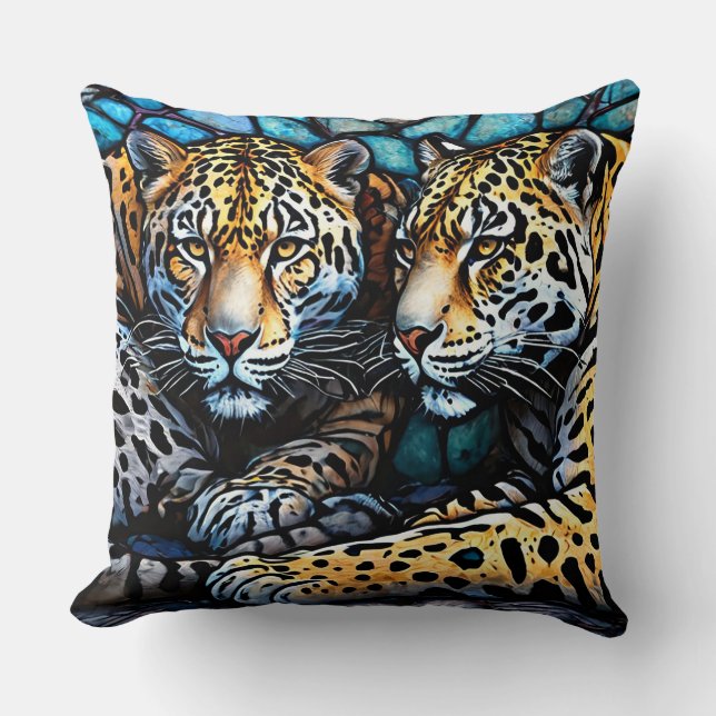 Almofada Arte de jaguares (Frente)