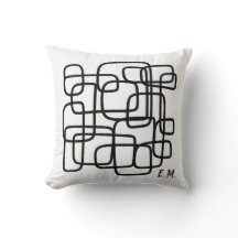 Arte de Linha Abstrata com Nome Personalizado