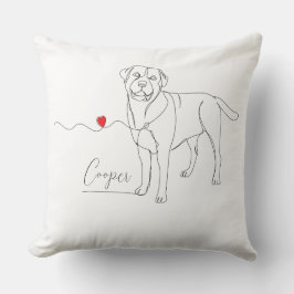 Almofada Arte de Linha de Pet Retriever com Nome