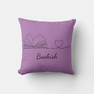 Almofada Arte de Linha do Sobreloque de Livro Minimalista,T
