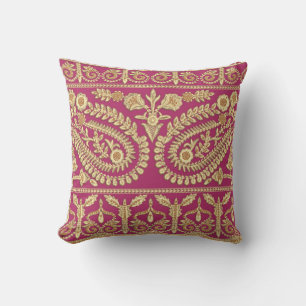 Almofada Arte de Mughal. ouro antigo tradicional indiano b
