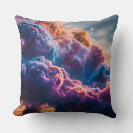 Almofada Arte de Nebulosa Espacial Abstrata - Cósmico Color