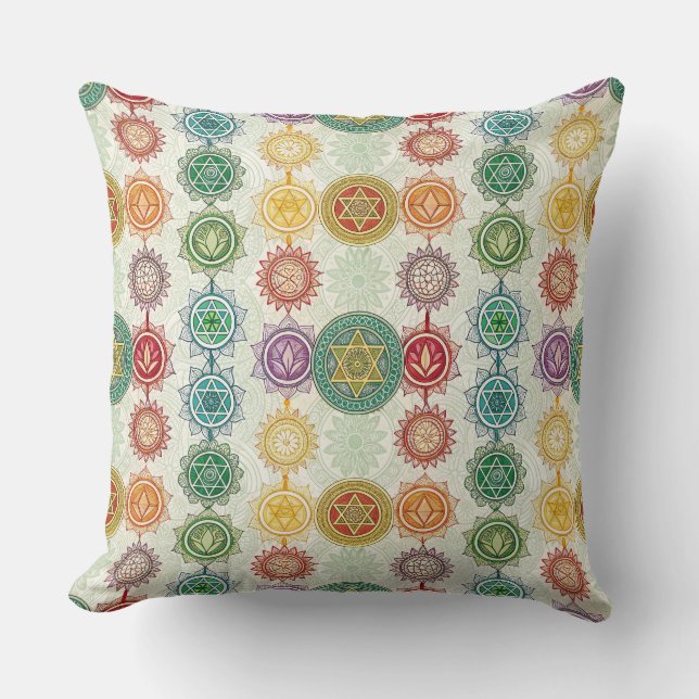 Almofada Arte de Padrão de Design de Mandala Símbolo de Ene (Frente)