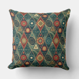 Almofada Arte de Padrão de Design de Triângulo Mandala Boho