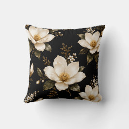 Almofada Arte de Padrão Floral de Magnólia de Luxo
