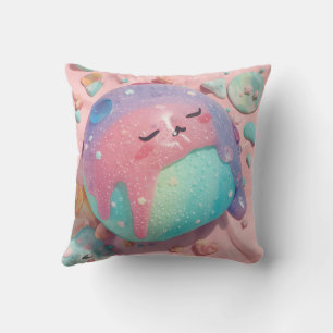 Almofada Arte de Personagem de Doce Kawaii com Gotejamento