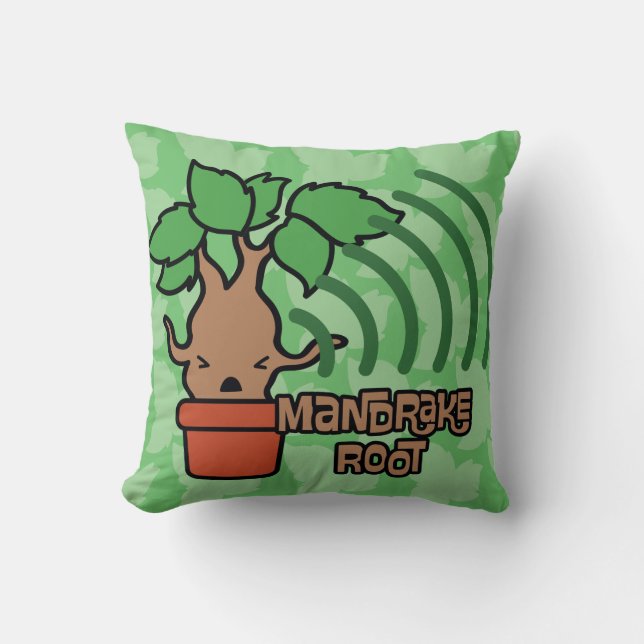 Almofada Arte de Personagem de Mandrake Gritando de Desenho (Frente)