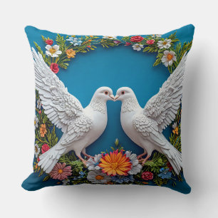 Almofada Arte de pombas de casamento Decoração de Luxo para