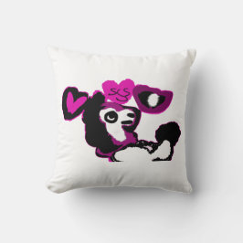 Almofada Arte de poodle roxo