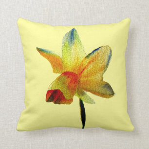Almofada Arte de Primavera de flor amarela Daffodil
