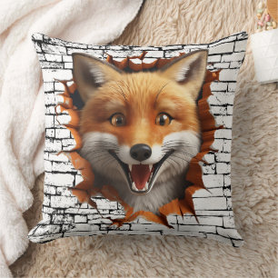 Almofada Arte de Quebra de Parede Fox 3D - Safari Realista