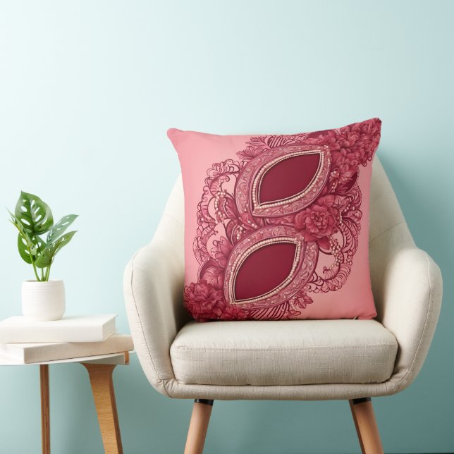 Almofada Arte de Red Oval AI (Cadeira)