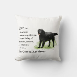 Almofada Arte De Retriever Revestida Plana