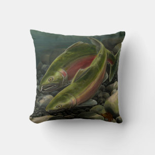 Almofada Arte de Travesseiro de arte de pesca do pescador d