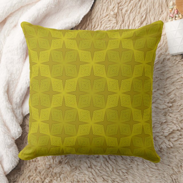 Almofada Arte deco azeitona verde geométrica (Cobertor)