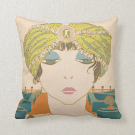 Almofada Arte Deco Design Algodão Travesseiro decorativo Fl