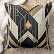 Arte Deco Dourado Antigo Preto Geométrico Design t