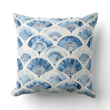 Arte Deco Geométrico Gradiente Aquarela Azul Ocean