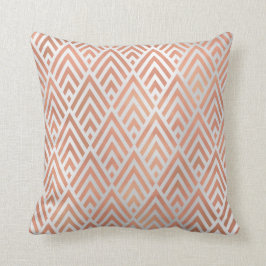 Almofada Arte Deco Triângulo Geometria Branca Cinza Rosa Di