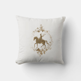 Almofada Arte do cavalo dourado