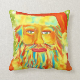 Almofada "Arte do papai noel de Claus colorido"